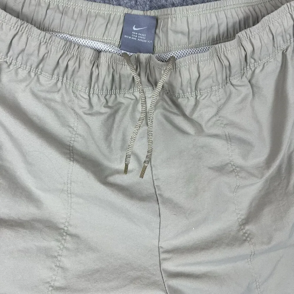Vtg Nike Men's Swim Trunks Board Shorts Tan Mesh Lined 10